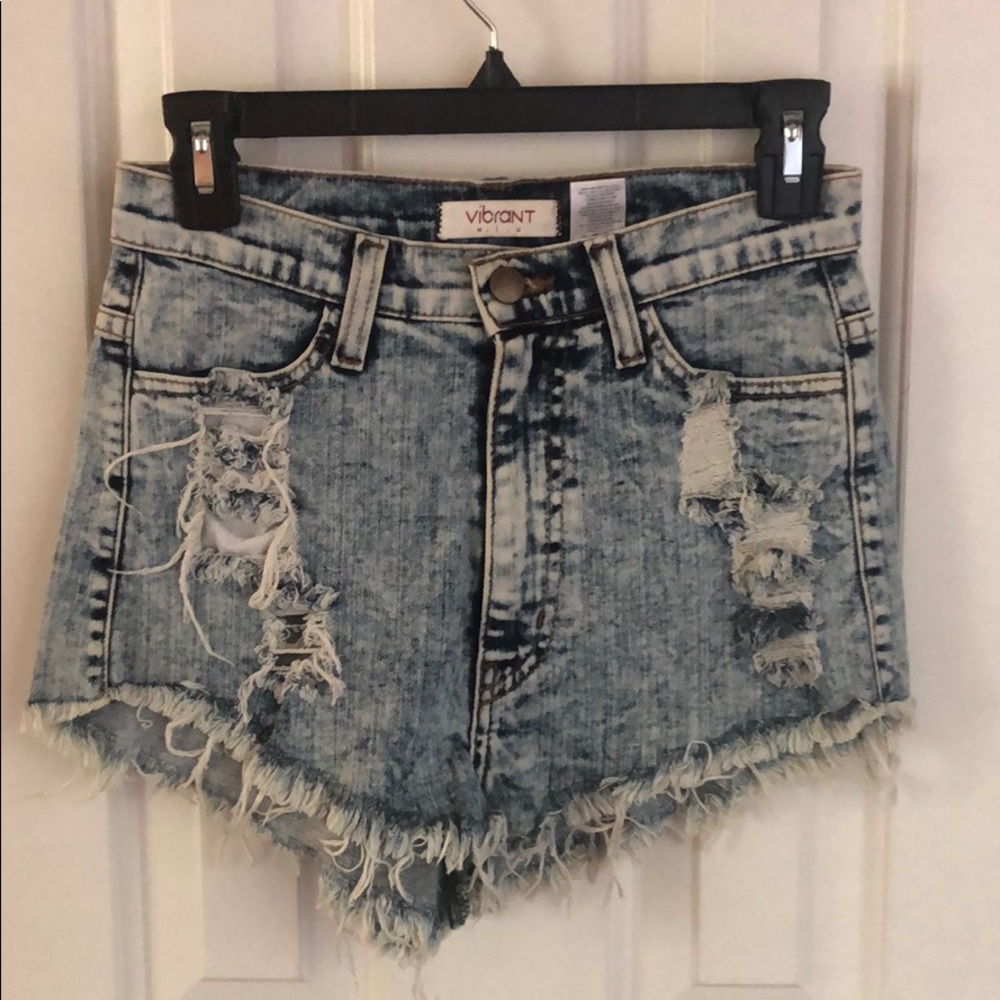 American flag pocket jean short